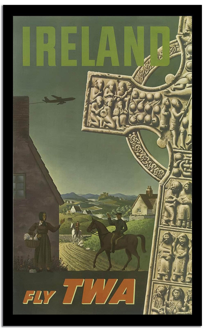 Ireland Fly Twa  Vintage Poster Fine Art Print