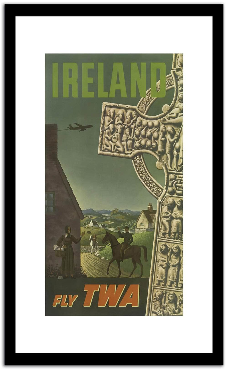 Ireland Fly Twa  Vintage Poster Fine Art Print
