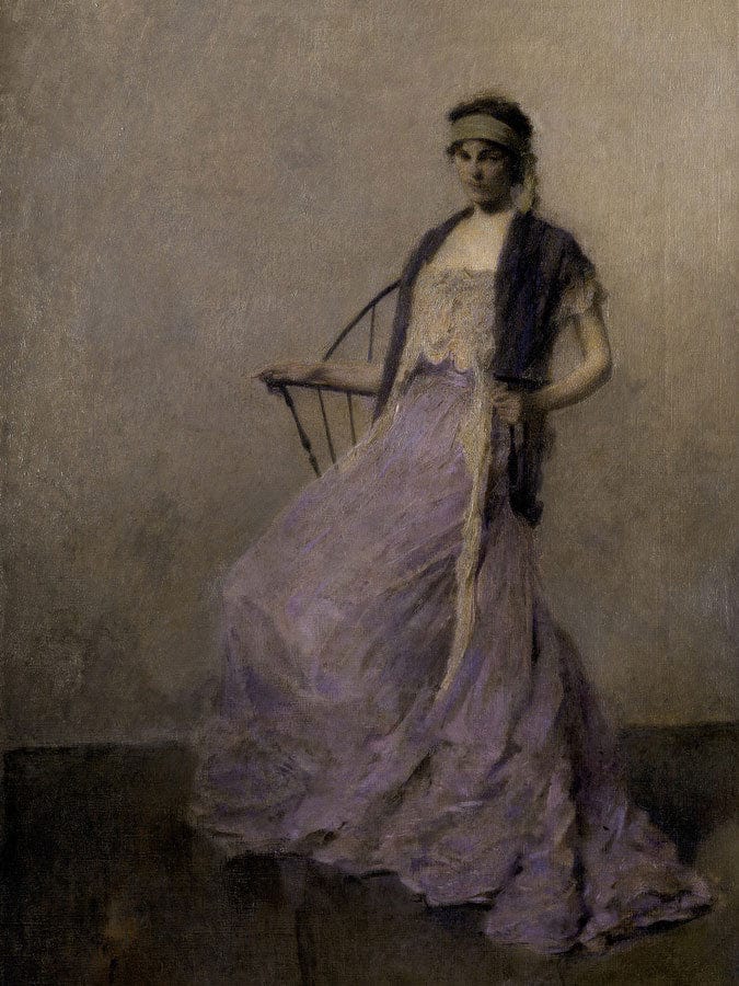 Iris By Thomas Wilmer Dewing Fine Art Print