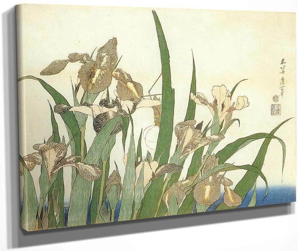 Irises By Hokusai Fine Art Print