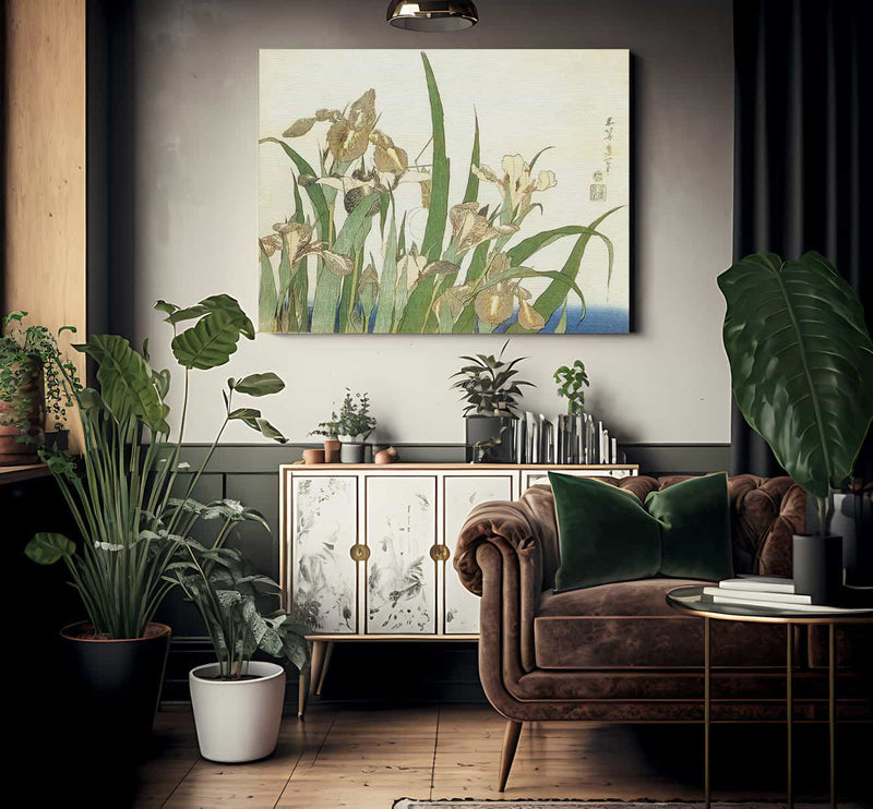 Irises By Hokusai Fine Art Print