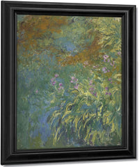 Irises By The Pond By Claude Monet Fine Art Print