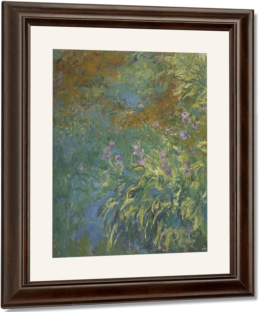 Irises By The Pond By Claude Monet Fine Art Print