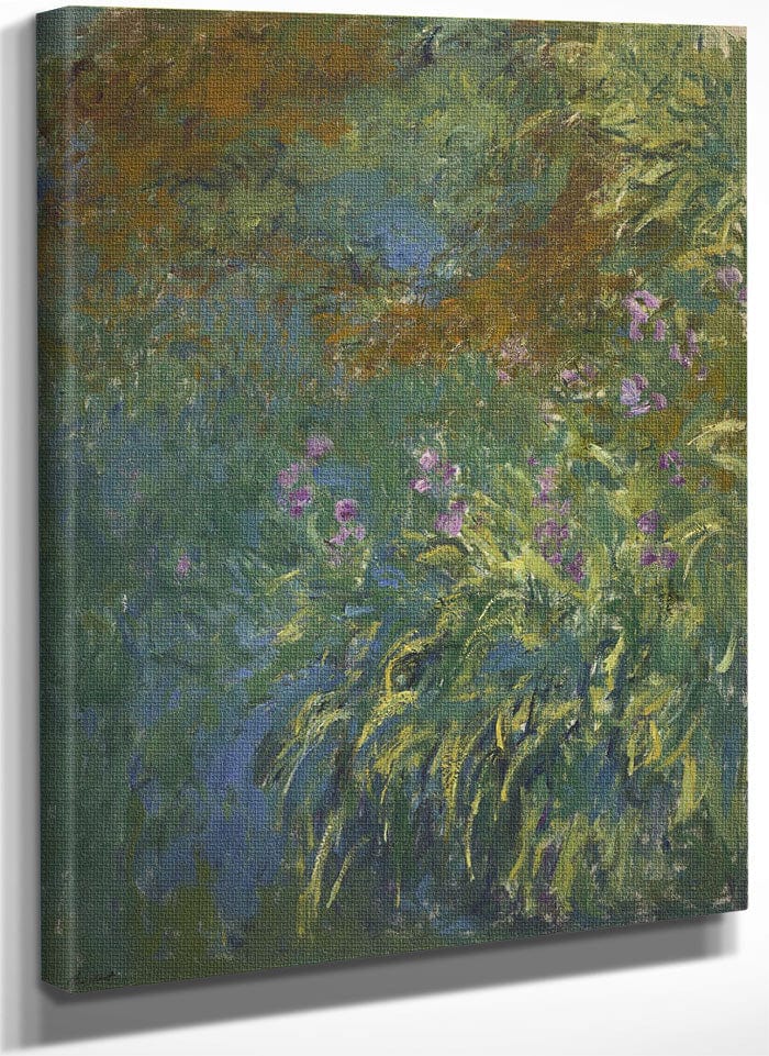 Irises By The Pond By Claude Monet Fine Art Print