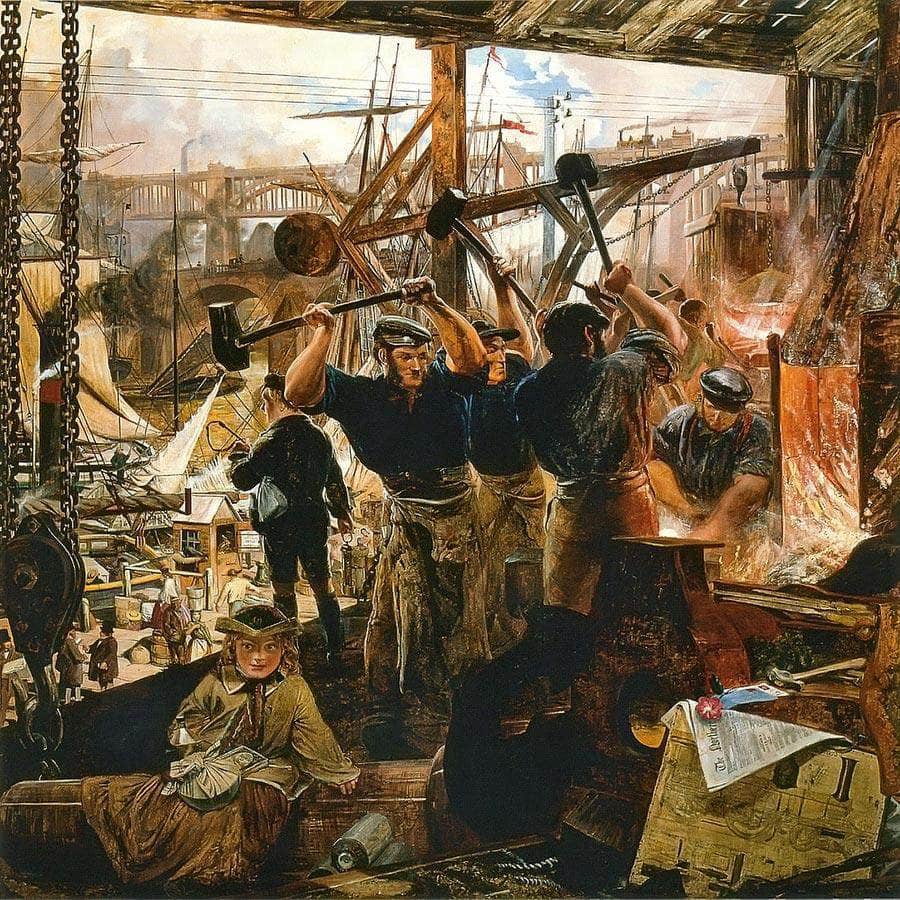 Iron And Coal By William Bell Scott Fine Art Print