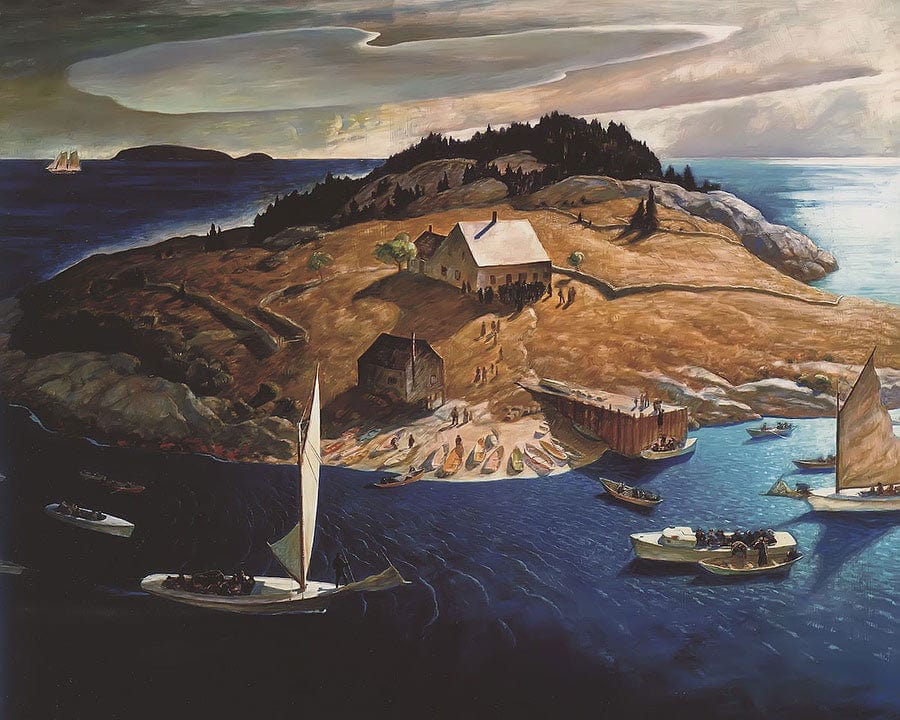 Island Funeral By N.C. Wyeth Fine Art Print