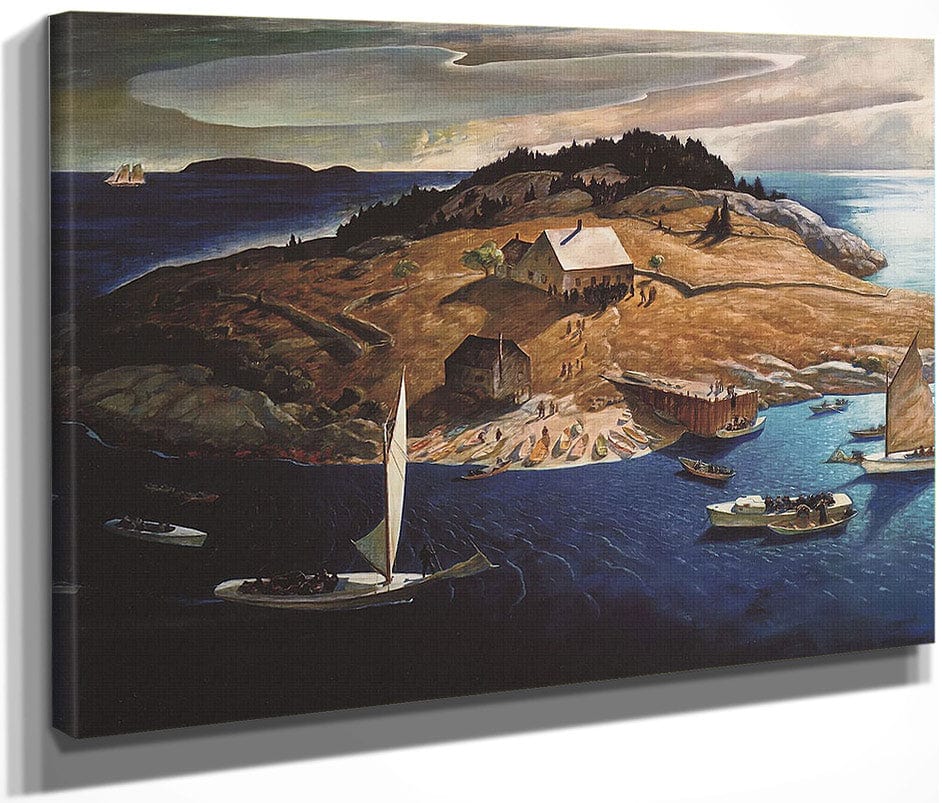 Island Funeral By N.C. Wyeth Fine Art Print