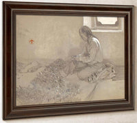 Isleta Man Tying Peppers By Maynard Dixon Fine Art Print