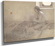 Isleta Man Tying Peppers By Maynard Dixon Fine Art Print