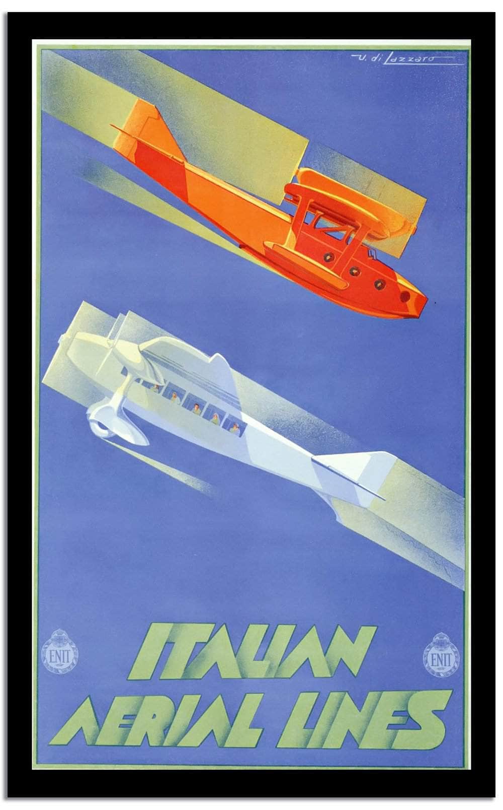 Italian Airlines  Vintage Poster Fine Art Print