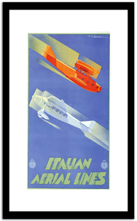 Italian Airlines  Vintage Poster Fine Art Print