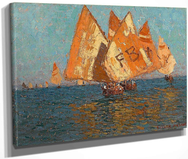 Italian Boats On The Mediterranean By Edgar Payne Fine Art Print