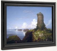 Italian Coast Scene With Ruined Tower 1838 By Thomas Cole By Thomas Cole Fine Art Print