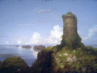 Italian Coast Scene With Ruined Tower 1838 By Thomas Cole By Thomas Cole Fine Art Print