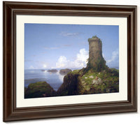 Italian Coast Scene With Ruined Tower 1838 By Thomas Cole By Thomas Cole Fine Art Print