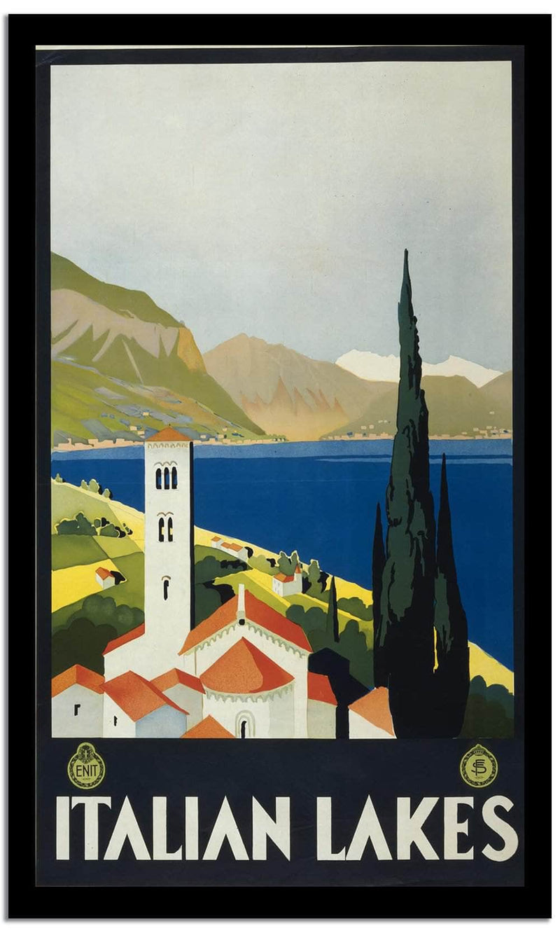 Italian Lakes  Vintage Poster Fine Art Print
