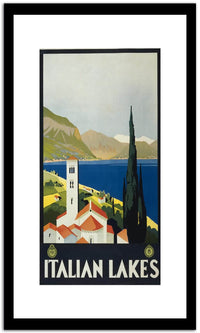 Italian Lakes  Vintage Poster Fine Art Print