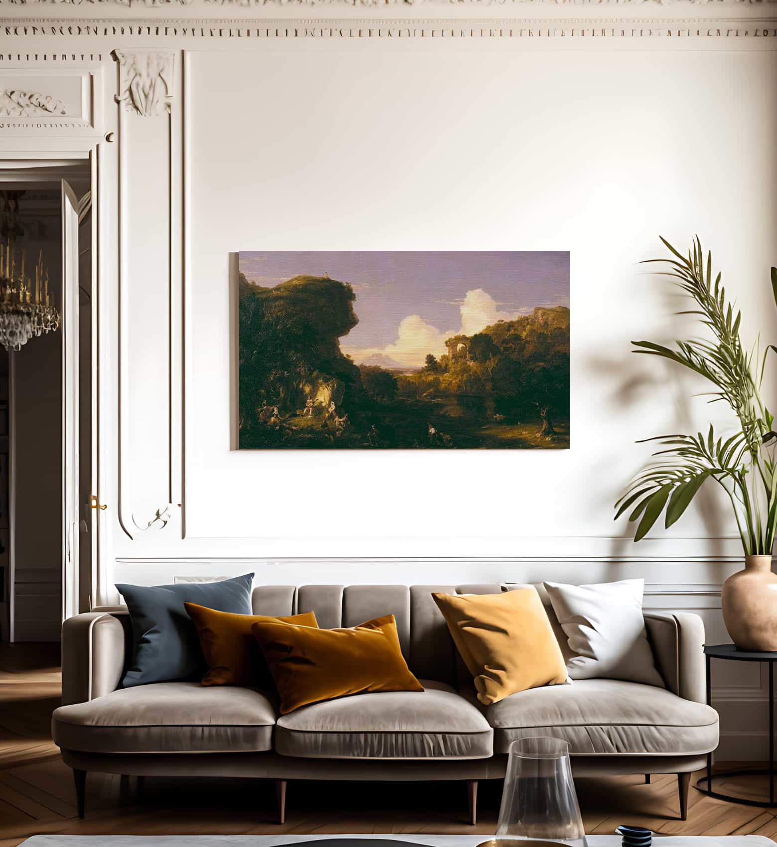 Italian Landscape By Cole Thomas Fine Art Print