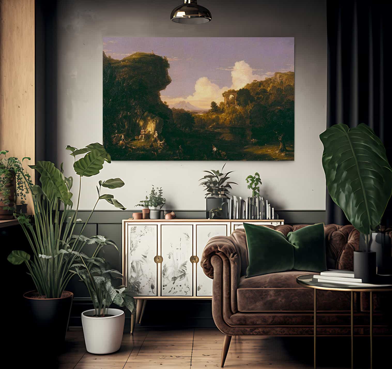 Italian Landscape By Cole Thomas Fine Art Print