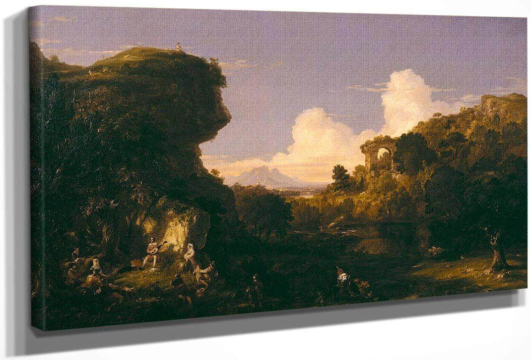 Italian Landscape By Cole Thomas Fine Art Print