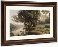 Italian Landscape (Site D'italie, Soleil Levant) By Jean Baptiste Camille Corot Fine Art Print