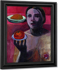 Italian Woman With A Plate In Her Raised Hand 1906 By Paula Modersohn Becker Fine Art Print