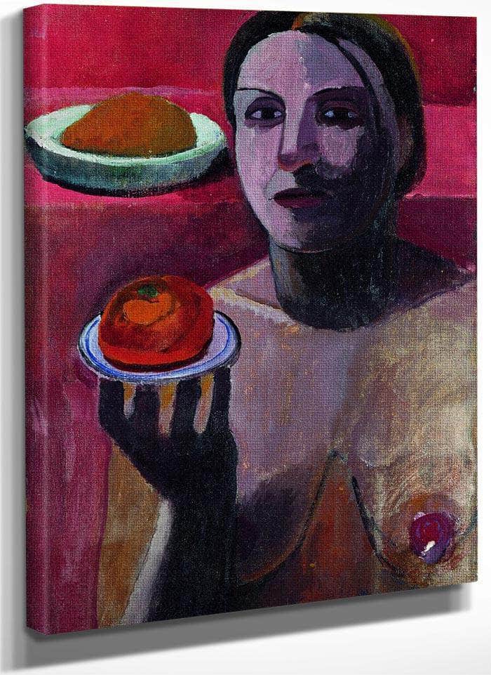 Italian Woman With A Plate In Her Raised Hand 1906 By Paula Modersohn Becker Fine Art Print