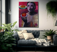 Italian Woman With A Plate In Her Raised Hand 1906 By Paula Modersohn Becker Fine Art Print