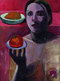 Italian Woman With A Plate In Her Raised Hand 1906 By Paula Modersohn Becker Fine Art Print