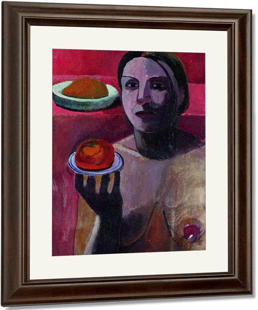 Italian Woman With A Plate In Her Raised Hand 1906 By Paula Modersohn Becker Fine Art Print