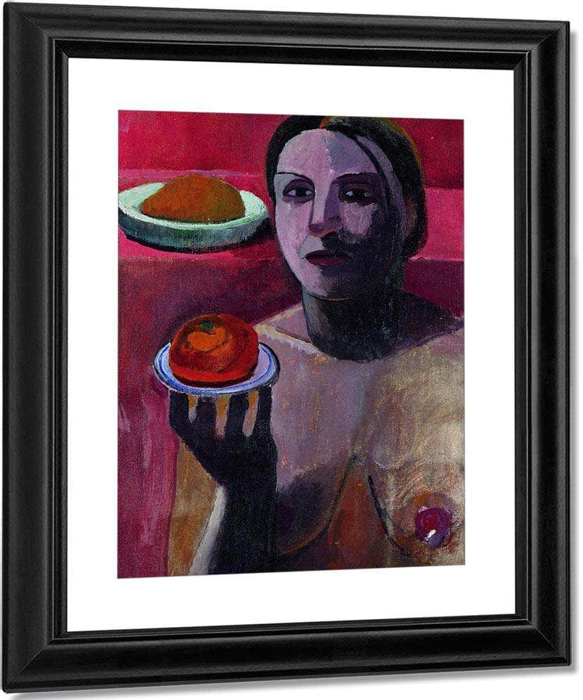 Italian Woman With A Plate In Her Raised Hand 1906 By Paula Modersohn Becker Fine Art Print