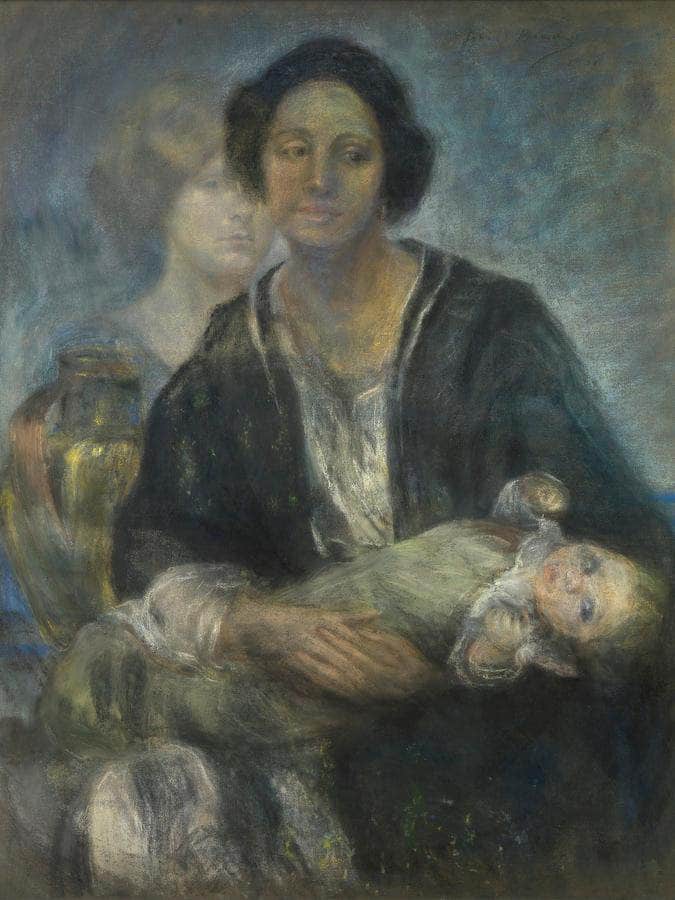 Italian Woman With Child By Alice Pike Barney Fine Art Print