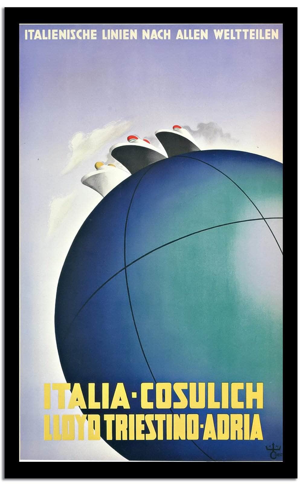 Italy  Vintage Postera Fine Art Print