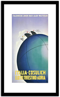 Italy  Vintage Postera Fine Art Print