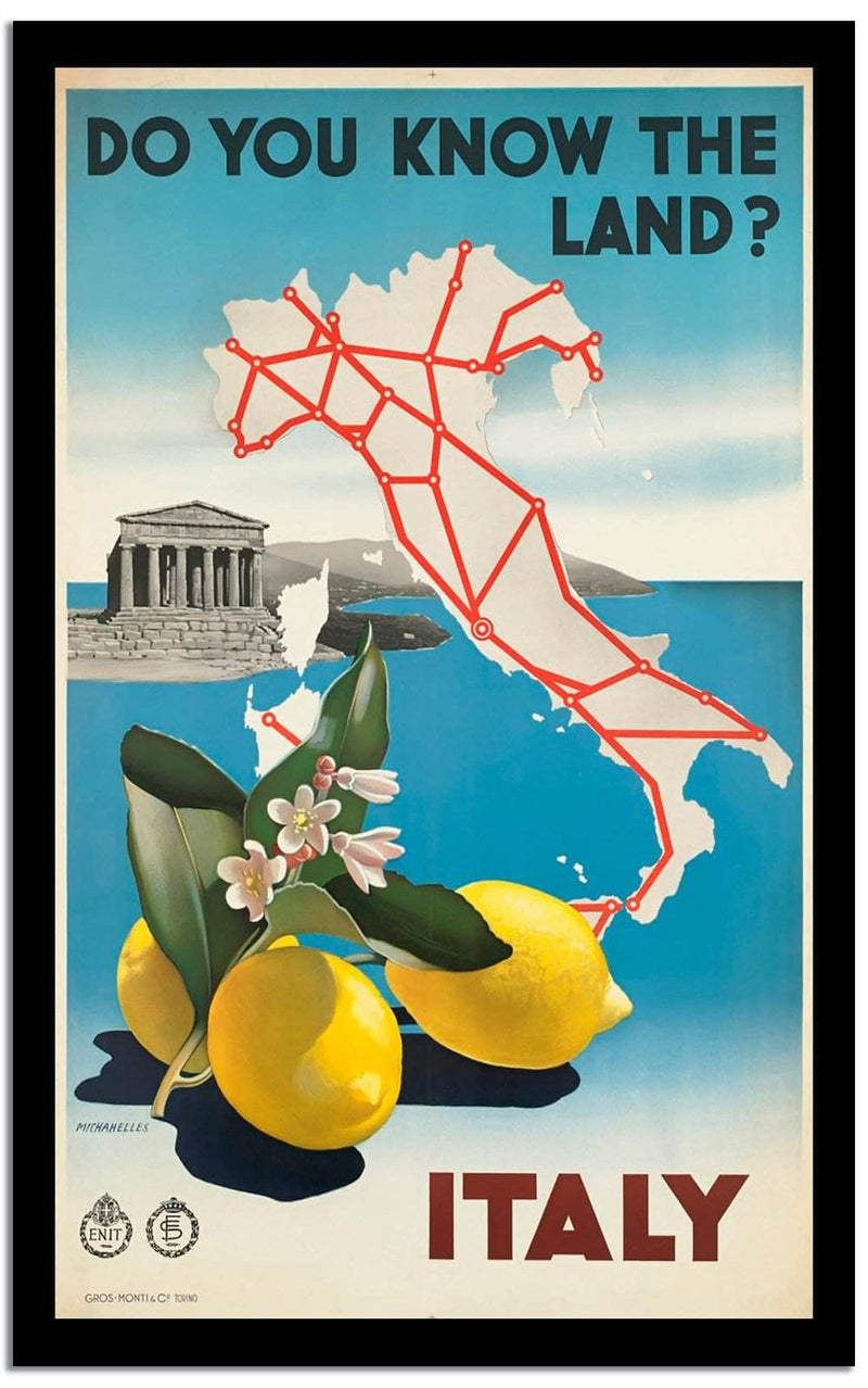 Italy  Vintage Posterb Fine Art Print
