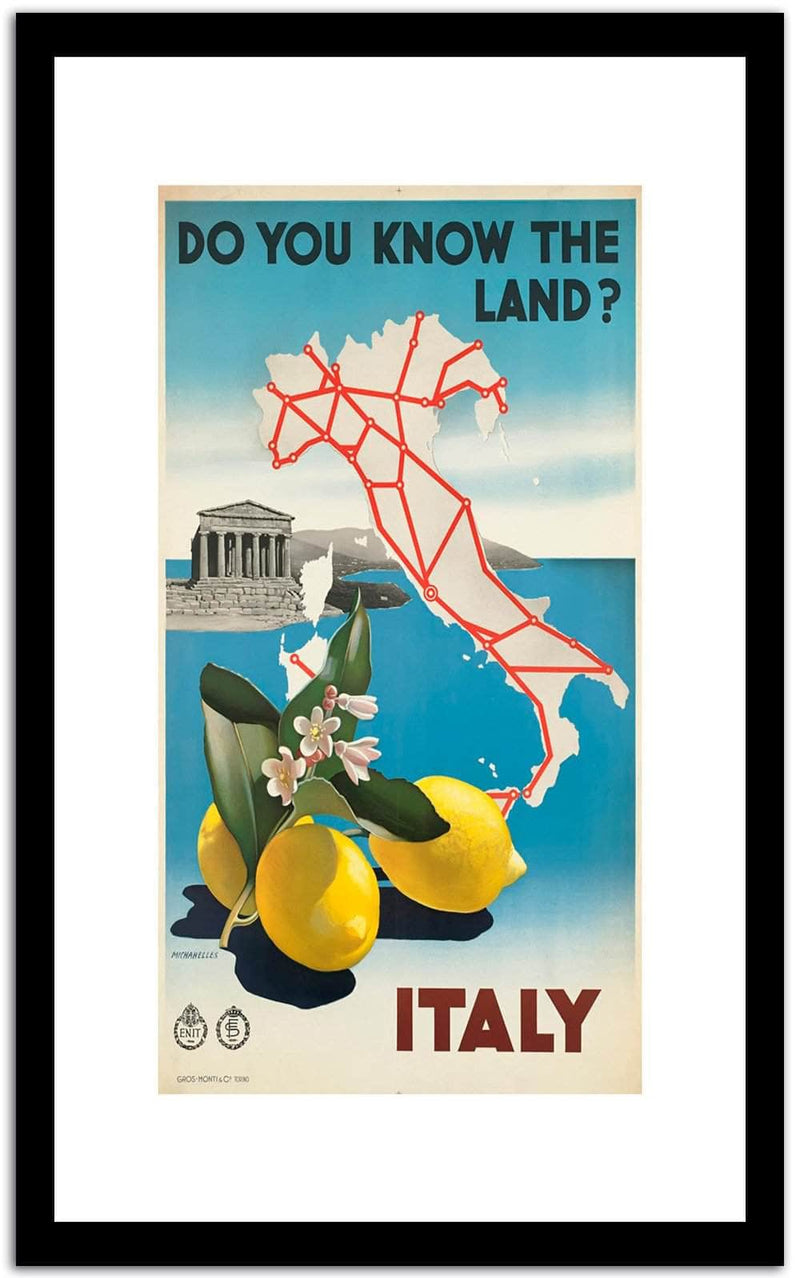 Italy  Vintage Posterb Fine Art Print