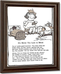 Its Never Too Late To Mend By Grace G Drayton Fine Art Print