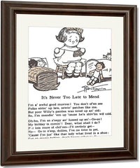 Its Never Too Late To Mend By Grace G Drayton Fine Art Print