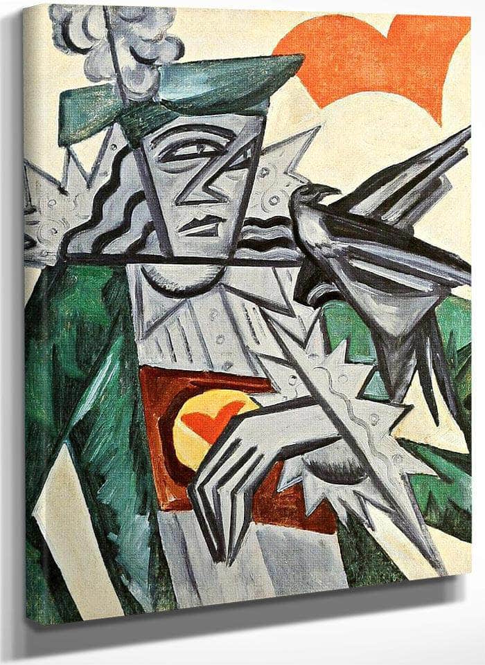 Jack Of Hearts 1915 By Olga Rozanova Fine Art Print