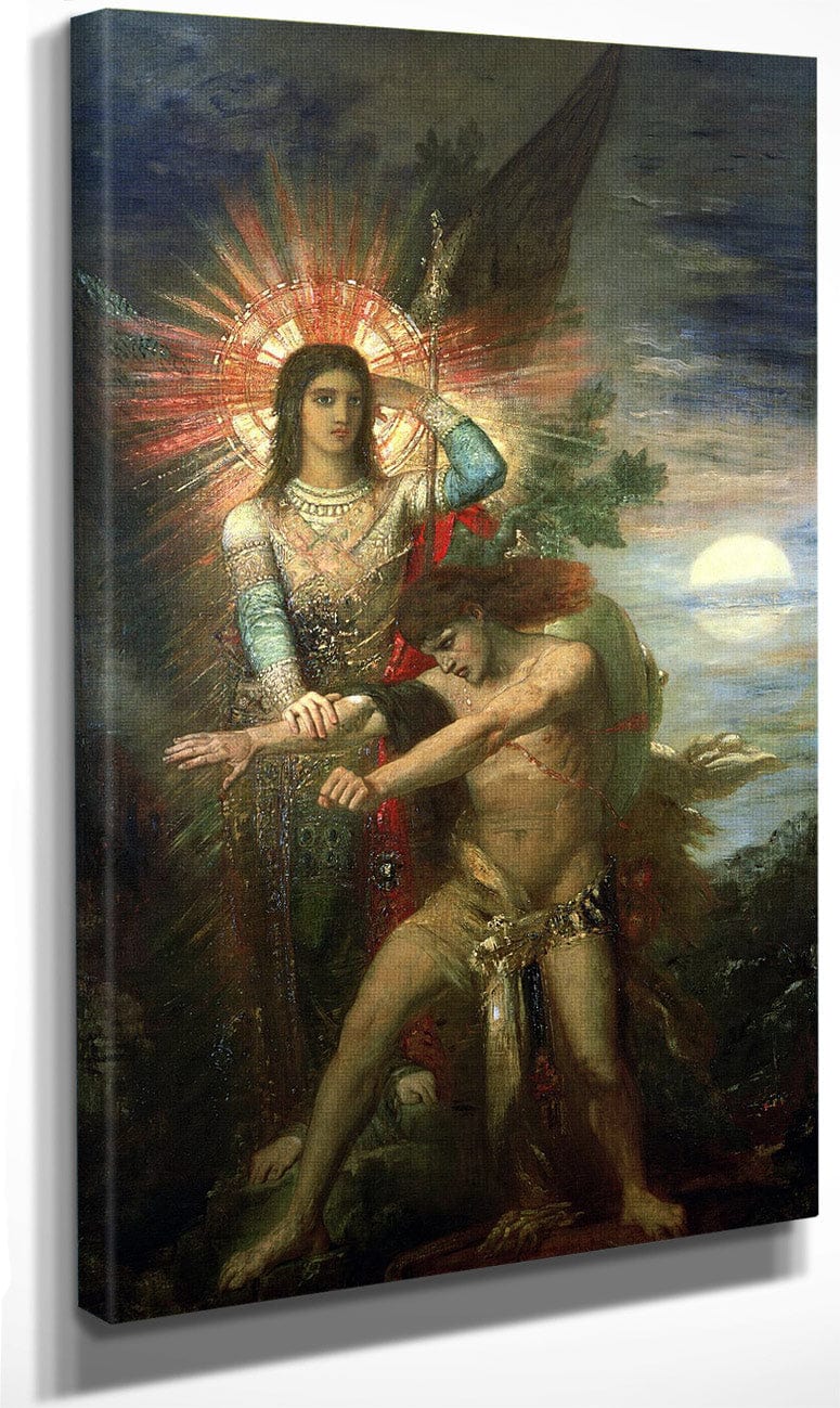 Jacob And The Angel 1878 By Gustave Moreau Fine Art Print