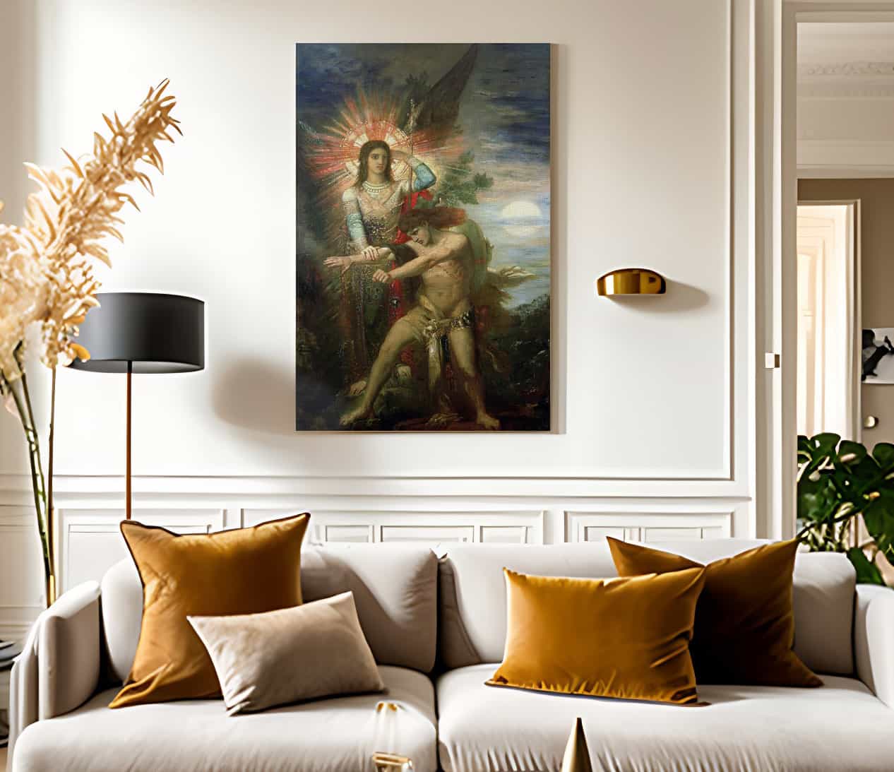 Jacob And The Angel 1878 By Gustave Moreau Fine Art Print
