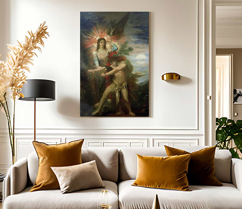 Jacob And The Angel 1878 By Gustave Moreau Fine Art Print
