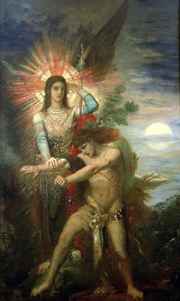 Jacob And The Angel 1878 By Gustave Moreau Fine Art Print