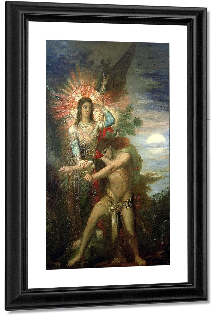Jacob And The Angel 1878 By Gustave Moreau Fine Art Print