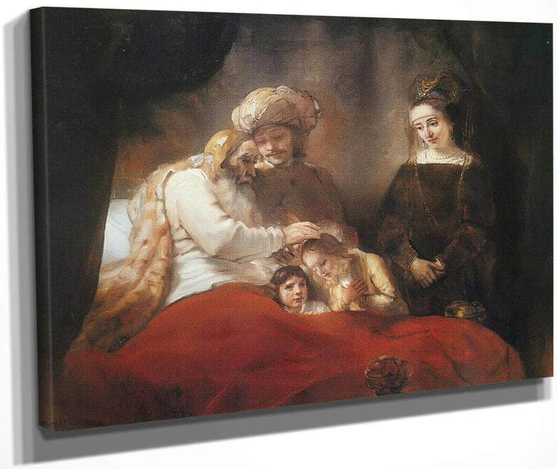 Jacob Blessing The Sons Of Joseph, 1656 By Rembrandt Fine Art Print