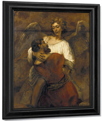 Jacob Wrestling With The Angel By Rembrandt Fine Art Print
