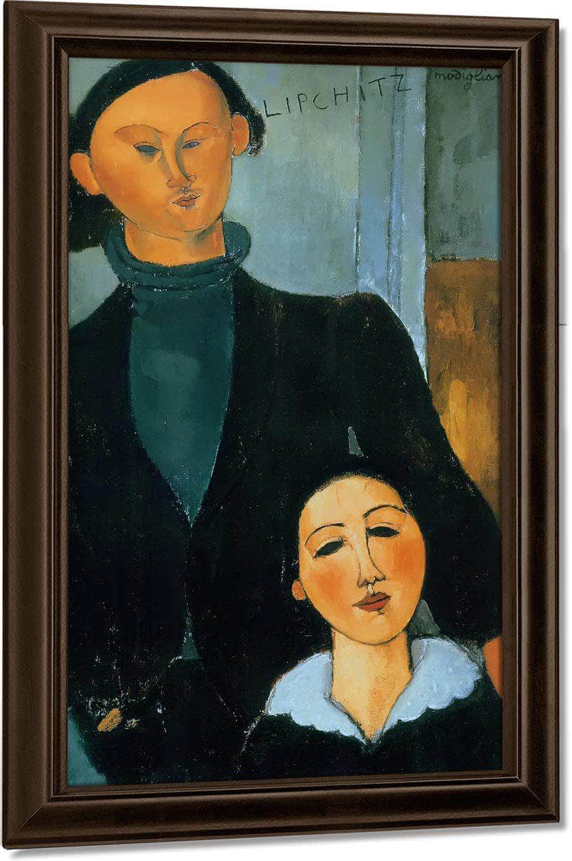 Jacques And Berthe Lipchitz 1916 By Amedeo Modigliani Fine Art Print