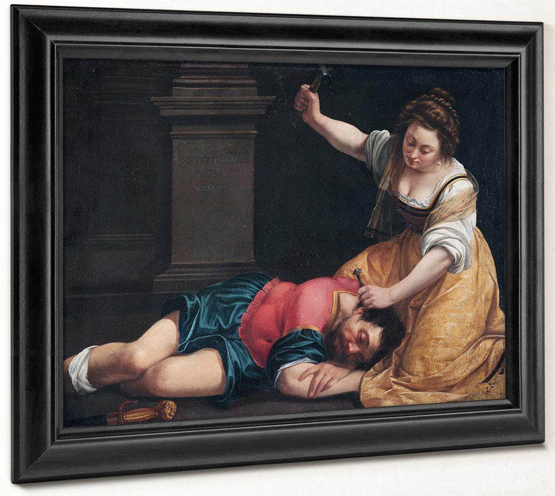Jael And Sisera 1620 By Artemisia Gentileschi Fine Art Print