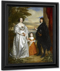 James Seventh Earl Of Derby His Lady And Child By Anthony Van Dyck Fine Art Print