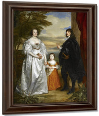 James Seventh Earl Of Derby His Lady And Child By Anthony Van Dyck Fine Art Print